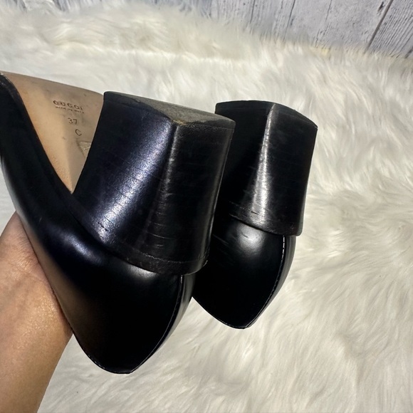 GUCCI leather classic horsebit black shoes - Picture 8 of 9